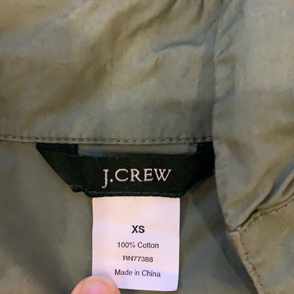 J Crew army green hooded jacket - Picture 3 of 8
